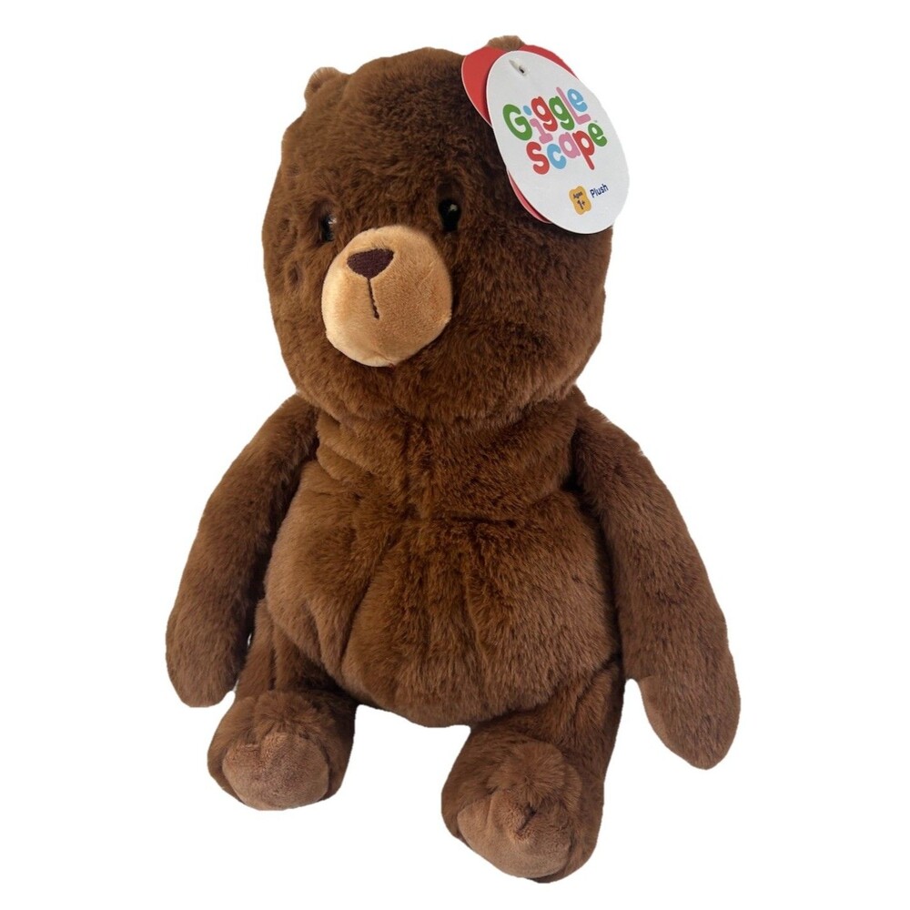 Giggle Scape 12" Brown Teddy Bear Plush Soft Stuffed Animal Kids Gift NWT Toy